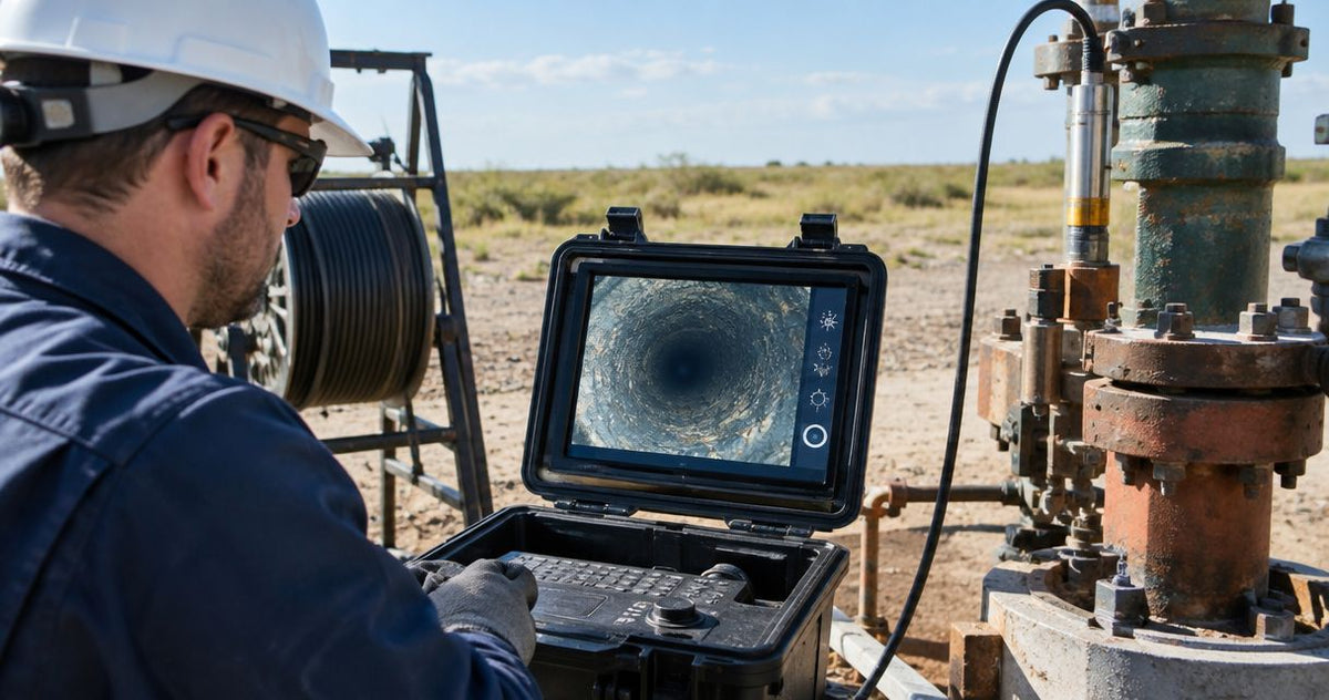 How to log well casing depth with a downhole camera