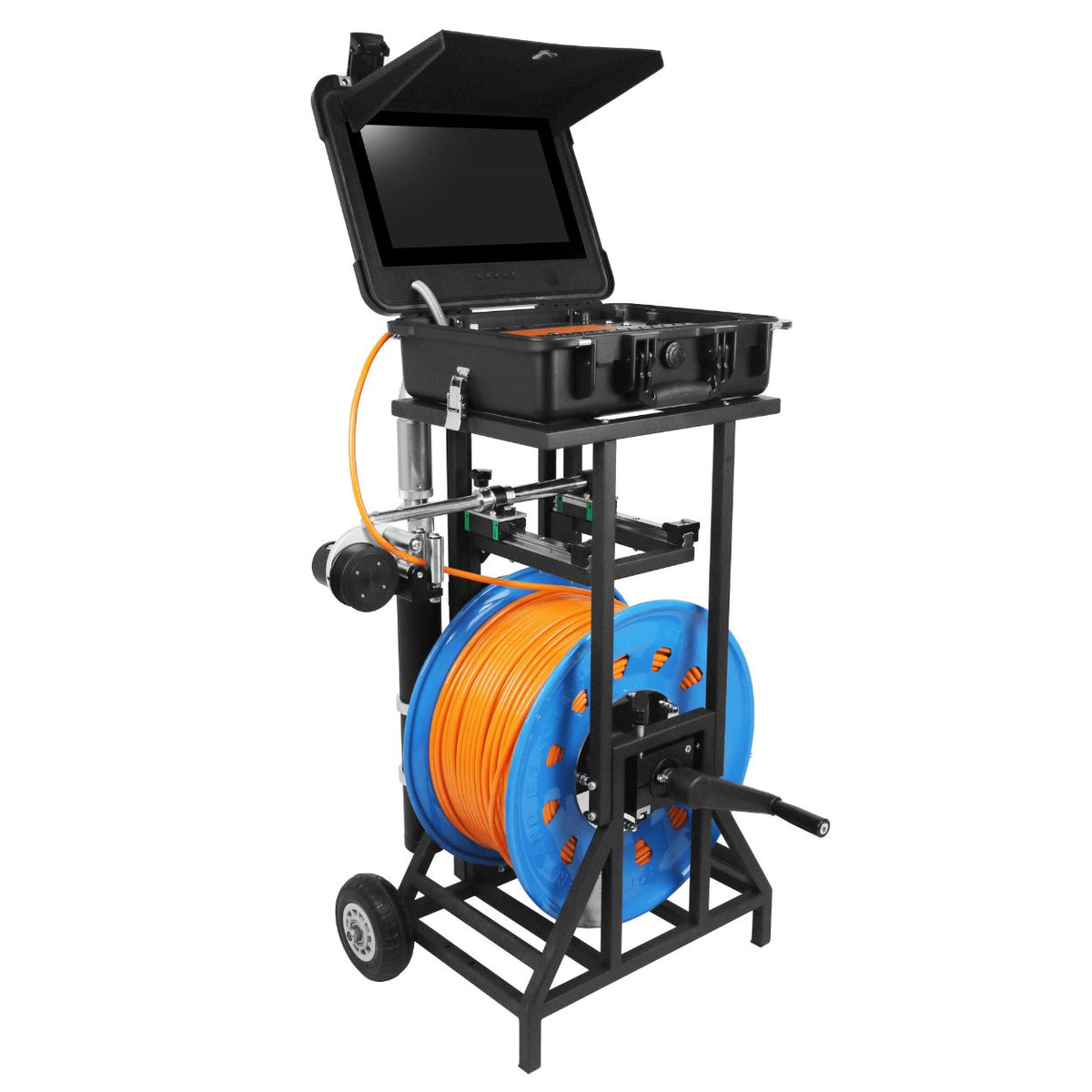 Well Inspection Camera STRAHL HD with manual cable reel, dual-view head and monitor case