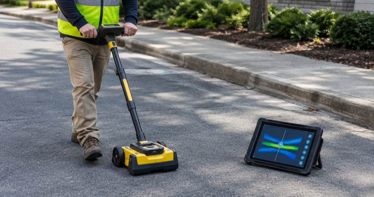 Can a 512 Hz sonde locator find lines under pavement?