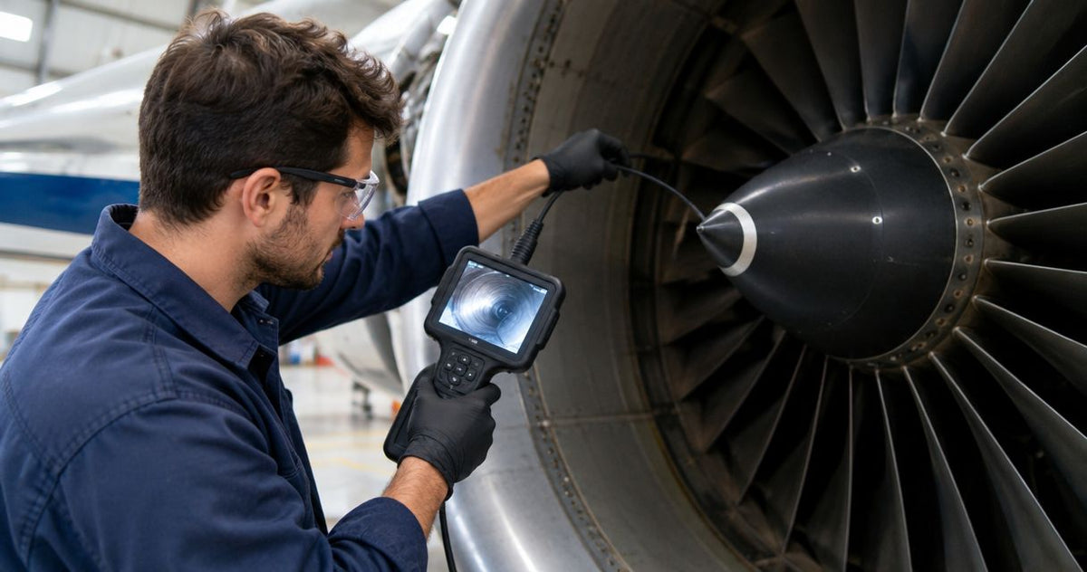 How to inspect an aircraft engine with a borescope