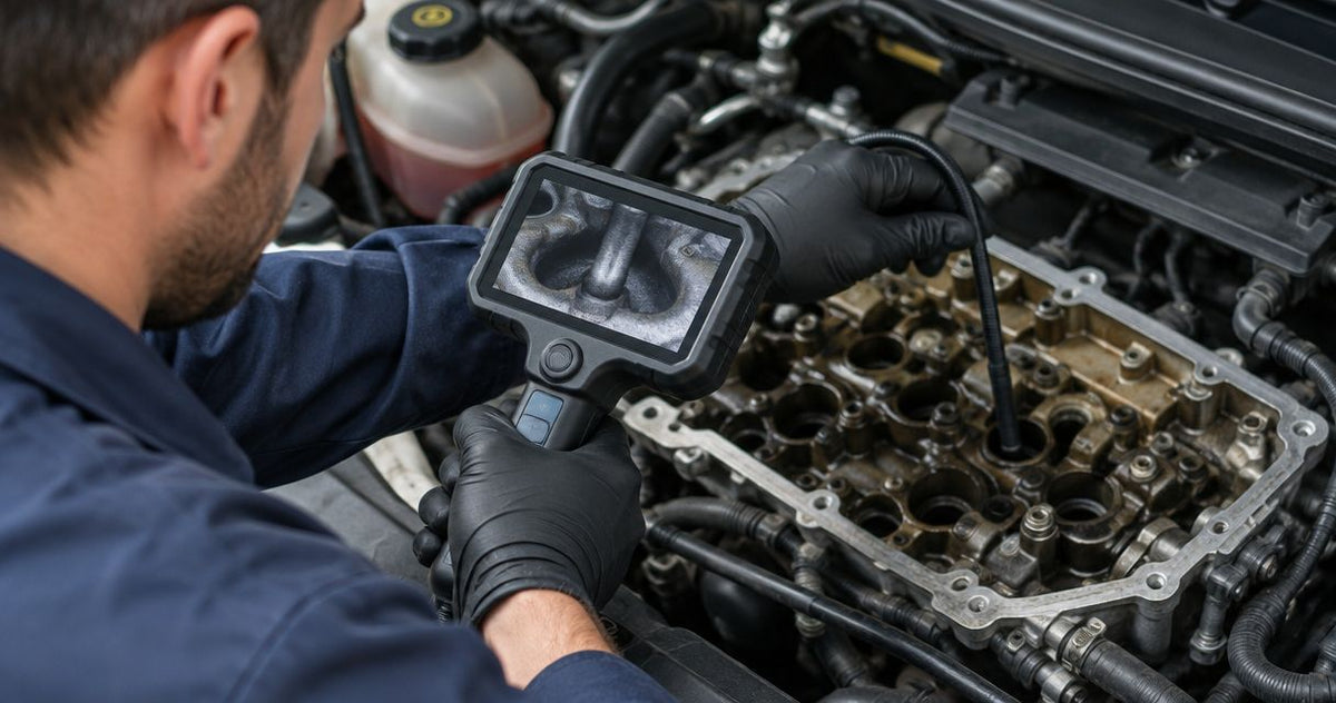 How to inspect intake valve carbon with a borescope