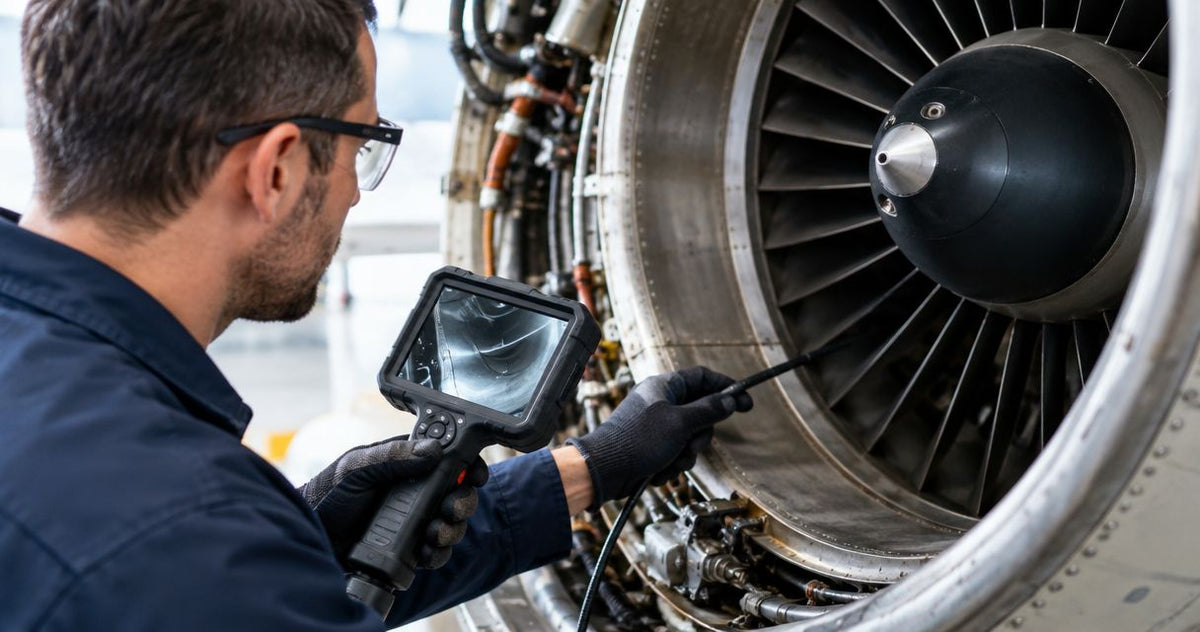 How to check a turbine compressor for FOD with a borescope
