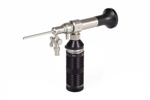 Veterinary Endoscope with a Sheath and a Light Handle