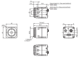 Dimensions of the HDMI Camera