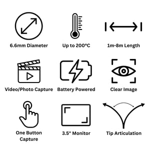 High Temp Borescope Camera Features