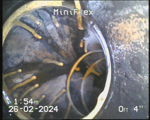 Sewer Pipe Inspection Picture with MiniFlex