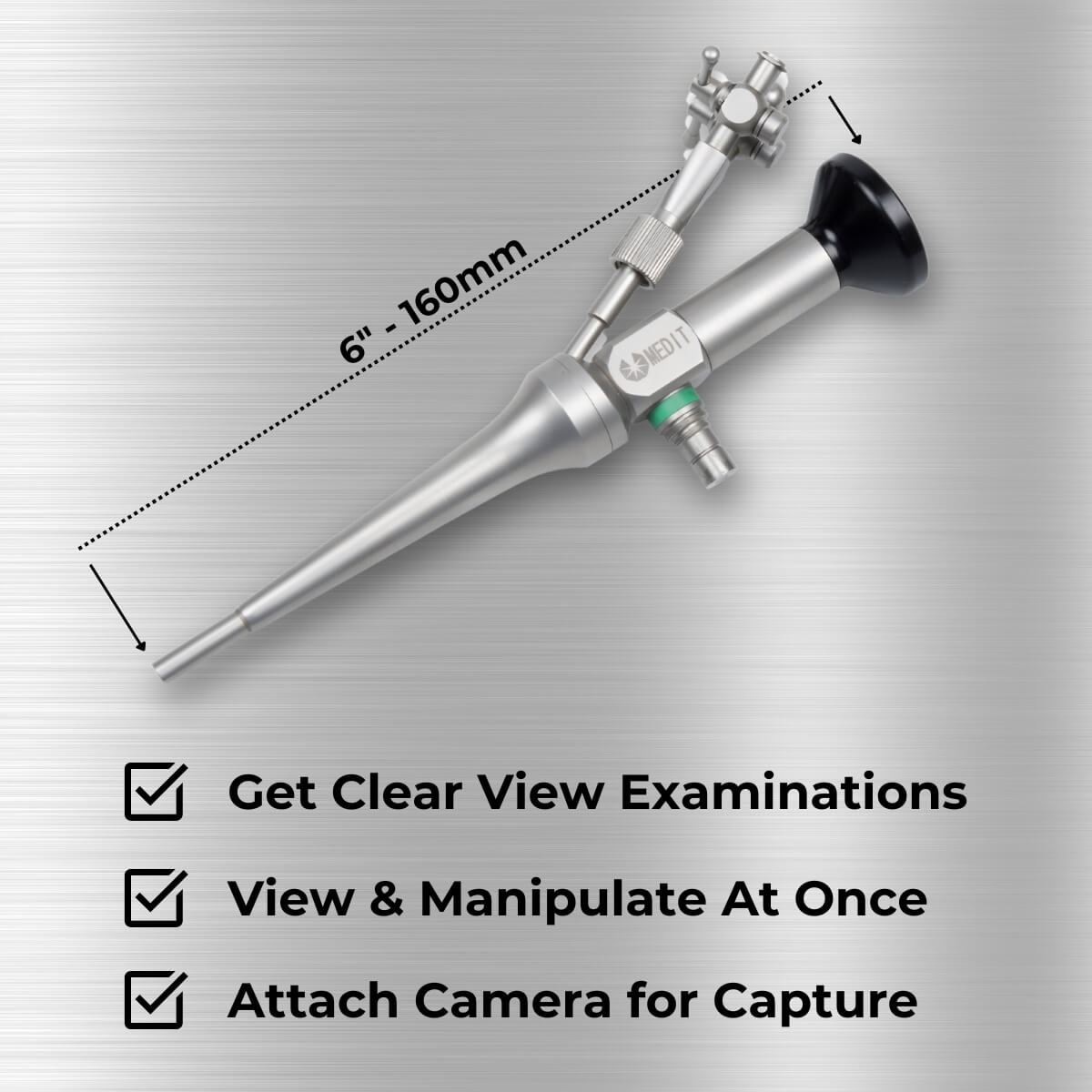 Otoscope with working channel for manipulations